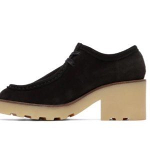 Clarks Black Wallabee Block Heels